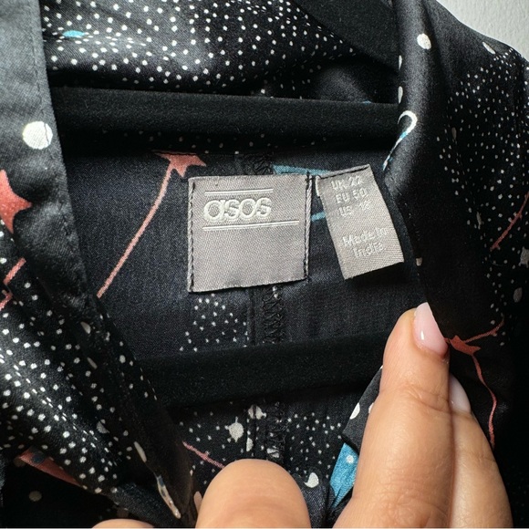 ASOS DESIGN Curve star and moon maxi dress with fluted sleeve - Picture 5 of 11